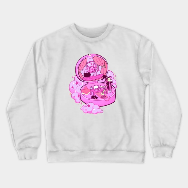 tiny witch pink Crewneck Sweatshirt by melivillosa